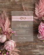 Prezenty dla świadków podziękowania dla świadkowej Podziękowanie  dla Świadkowej Kartka w pudełeczku Bransoletka nieskończoność w pudełeczku 2