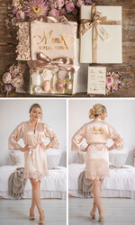 Prezenty dla świadków podziękowania dla świadkowej satynowy szlafrok dla świadkowej z napisem, Ślubne podziękowanie za świadkowanie pomysł na prezent dla świadkowej lub druhny0