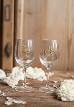  Prezenty dla Młodej Pary  zestawy i akcesoria do wina i drinków Praktyczny prezent ślubny dla Pary Młodej Naklejka na własny trunek napisy Mąż-Żona4