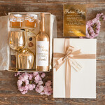Prezenty, Podziękowania dla Rodziców zestawy prezentowe do wina i szampana  Podziękowania dla rodziców kosze, pudełko ze złotymi kieliszkami do wina, eleganckie podziękowania dla rodziców 0
