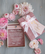 Prezenty, Podziękowania dla Mamy  pudełka na prezenty, słodkości, bransoletki  Elegancki prezent dla Mamy, bransoletka z niezapominajką, wyjątkowy prezent na podziękowanie dla Mamy, prezent dla Mamy po ślubie, ślubne podziękowanie dla Mamy4