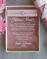 Prezenty, Podziękowania dla Mamy  pudełka na prezenty, słodkości, bransoletki  Bransoletka dla Mamy, bransoletka z niezapominajką, wyjątkowy prezent na podziękowanie dla Mamy, prezent dla Mamy po ślubie, ślubne podziękowanie dla Mamy 1