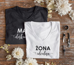  Prezenty dla Młodej Pary  zestawy koszulki z nadrukiem Śmieszne koszulki dla Nowożeńców, pomysł na prezent ślubny dla Pary Młodej  2