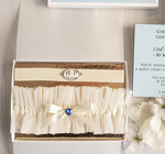 Prezenty dla Panny Młodej  podwiązki ślubne  Prezent dla Panny Młodej od Świadkowej, zestaw prezentowy na panieński, cos niebieskiego podwiązka ślubna1