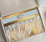 Prezenty dla Panny Młodej  podwiązki ślubne  Prezent dla Panny Młodej od Świadkowej z piórami, zestaw prezentowy na panieński, cos niebieskiego podwiązka ślubna1