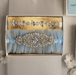 Prezenty dla Panny Młodej  podwiązki ślubne  Prezent dla Panny Młodej od Świadkowej, zestaw prezentowy na panieński, cos niebieskiego podwiązka ślubna1