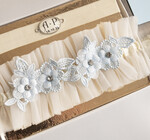 Prezenty dla Panny Młodej  podwiązki ślubne  Prezent dla Panny Młodej od Świadkowej, zestaw prezentowy na panieński, cos niebieskiego podwiązka ślubna3