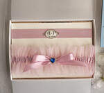 Prezenty dla Panny Młodej  podwiązki ślubne  Prezent dla Panny Młodej od Świadkowej, zestaw prezentowy na panieński, cos niebieskiego podwiązka ślubna1