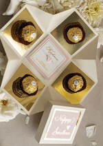 Prezenty dla świadków zestawy słodkości pudełka na prezenty Bombonierka exploding box - podziękowanie- dla świadkowej z bransoletką- czekoladki dla świadkowej - podziękowanie za świadkowanie 1