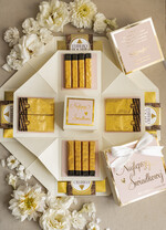 Prezenty dla świadków zestawy słodkości pudełka na prezenty Bombonierka exploding box - podziękowanie- dla świadkowej z bransoletką- czekoladki dla świadkowej - podziękowanie za świadkowanie 0