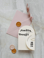 Zaproszenia ślubne Proste i Nowoczesne  zaproszenia ślubne z ozdobnym spinaczem, minimalistyczne zaproszenia na ślub w kształcie serca, delikatne zaproszenia slubne proste wzory zaproszeń ślubnych3