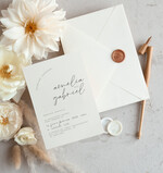 Zaproszenia ślubne Proste i Nowoczesne  nowoczesne zaproszenia slubne w kolorze ecru, proste zaproszenia na ślub, delikatne zaproszenia slubne, eleganckie zaproszenia na slub4
