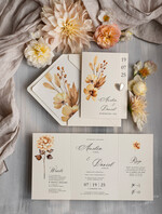 Zaproszenia ślubne Proste i Nowoczesne  wyjątkowe zaproszenia na ślub i weselne, delikatne zaproszenie ślubne ze złotym serduszkiem, proste zaproszenia na ślub, zaproszenia ślubne z kwiatkami0