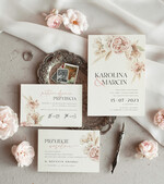 Zaproszenia ślubne Proste i Nowoczesne  minimalistyczne zaproszenia slubne, proste zaproszenia na ślub z grafiką, delikatne zaproszenia ślubne, proste wzory zaproszeń ślubnych, zaproszenia z grafiką kwiatów1
