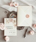 Zaproszenia ślubne Proste i Nowoczesne  minimalistyczne zaproszenia slubne, proste zaproszenia na ślub z grafiką, delikatne zaproszenia ślubne, proste wzory zaproszeń ślubnych, zaproszenia z grafiką kwiatów2