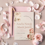 Zaproszenia ślubne Proste i Nowoczesne  proste zaproszenia ślubne ze zdjęciem, minimalistyczne zaproszenie na ślub i wesele ze zdjęciem, delikatne zaproszenia na ślub cywilny3