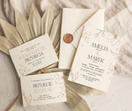 Zaproszenia ślubne Proste i Nowoczesne  nowoczesne zaproszenia slubne  w kolorze ecru, proste zaproszenia na ślub, delikatne zaproszenia slubne, eleganckie zaproszenia na slub, proste wzory1