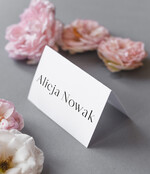 Winietki Nowoczesne prosta forma  ręcznie robione winietki ślubne wizytówki dla gości weselnych, delikatne winietki na stoły weselne, ślubne winietki0