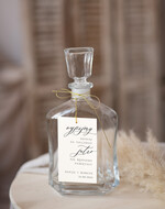 Zawieszki na butelki Nowoczesne prosta forma  nowoczesne zawieszki ślubne, rustykalne zawieszki na alkohol z dowolną treścią, ozdobna zawieszka na wódkę weselną, etykieta na butelki0