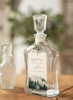 Zawieszki na butelki Nowoczesne prosta forma  proste zawieszki ślubne, rustykalne zawieszki na alkohol z dowolną treścią, ozdobna zawieszka na wódkę weselną, etykieta na butelki, zawieszki na butelkę z lasem 1