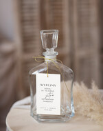 Zawieszki na butelki Nowoczesne prosta forma  etykiety na butelki weselne, zawieszki na alkohol z dowolną treścią, ozdobna zawieszka na wódkę weselną, etykieta na alkohol, delikatne proste zawieszki na alkohol0