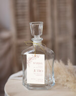 Zawieszki na butelki Nowoczesne prosta forma  rustykalne zawieszki ślubne, zawieszki na alkohol z dowolną treścią, ozdobna zawieszka na wódkę weselną, etykieta na butelki, proste zawieszki ślubne0