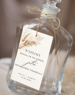 Zawieszki na butelki Nowoczesne prosta forma  nowoczesne zawieszki ślubne, rustykalne zawieszki na alkohol z dowolną treścią, ozdobna zawieszka na wódkę weselną, etykieta na butelki1