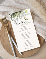 Menu Nowoczesne prosta forma  karta dań weselnych menu weselne plan podawania posiłków, menu dopasowane do zaproszeń 0