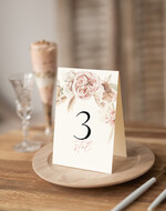 Numery na stół Nowoczesne prosta forma  Eleganckie numerki na stół weselny, numeracja stołów weselnych, proste i delikatne numerki na stoły weselne, dekoracja stołu weselnego 1