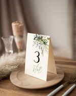 Numery na stół Nowoczesne prosta forma  Eleganckie numerki na stół weselny, numeracja stołów weselnych, proste i delikatne numerki na stoły weselne, dekoracja stołu weselnego 2