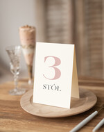 Numery na stół Nowoczesne prosta forma  Eleganckie numerki na stół weselny, numeracja stołów weselnych, proste i delikatne numerki na stoły weselne, dekoracja stołu weselnego 1