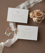 Zaproszenia ślubne Wydzierane Brzegi Delikatne zaproszenia ślubne z płatkami złota, eleganckie zaproszenia na ślub ze złotem, zaproszenie glamour ze złotkiem, zaproszenia  vintage4