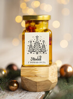 Prezenty oferta dla Firm MIODY KONFITURY SOKI Drobne prezenty świąteczne dla klientów biznesowych, prezenty dla firm z miodem, prezent biznesowy, upominki dla pracowników od firmy miód z pomarańczą0