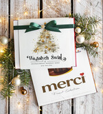 Prezenty oferta dla Firm CZEKOLADA/ pralinki/ bomboniery czekoladki bombonierka na prezent świąteczny z logo,  Drobne prezenty dla firm świąteczne czekoladki z życzeniami, Bombonierka świąteczna z życzeniami, drobne upominki na święta dla pracowników, świąteczne gadżety  kontrahentów0