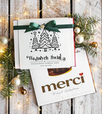 Prezenty oferta dla Firm CZEKOLADA/ pralinki/ bomboniery czekoladki bombonierka na prezent świąteczny z logo,  Drobne prezenty dla firm świąteczne czekoladki z życzeniami, Bombonierka świąteczna z życzeniami, drobne upominki na święta dla pracowników, świąteczne gadżety  kontrahentów0