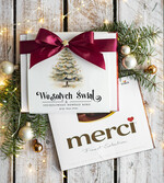 Prezenty oferta dla Firm CZEKOLADA/ pralinki/ bomboniery czekoladki bombonierka na prezent świąteczny z logo,  Drobne prezenty dla firm świąteczne czekoladki z życzeniami, Bombonierka świąteczna z życzeniami, drobne upominki na święta dla pracowników, świąteczne gadżety  kontrahentów0