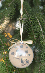 Prezenty oferta dla Firm Bombki ZAWIESZKI na choinkę Prezent Biznesowy Na Święta Bombka gwiazdeczki  z Logo Choinka z logo dla firm idealny upominek B2B1