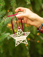 Prezenty oferta dla Firm Bombki ZAWIESZKI na choinkę Prezent Biznesowy Na Święta z Logo drewniana Bombka z logo na choinkę Zawieszka z Logo Firmy  1