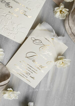 Zaproszenia ślubne z perełkami / tłoczeniem zaproszenia ślubne w kieszonce, eleganckie zaproszenia ślubne z jedwabną wstążką, tłoczone zaproszenia na ślub i wesele, tłoczone złote zaproszenie na ślub12