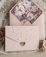 Zaproszenia ślubne z perełkami / tłoczeniem kopertowe złocone zaproszenia ślubne z perełkami, różowe peonie zaproszenie na ślub z perełkam, pudrowy róż złocone zaproszenie na ślub cywilny perły i piwonie3