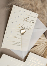 Zaproszenia ślubne z perełkami / tłoczeniem złocone zaproszenia ślubne z perełkami kalkowa koperta , minimalistyczne zaproszenie na ślub z perełkami i kalką, kalkowa koperta z perłami złocone zaproszenie na ślub cywilny perły3