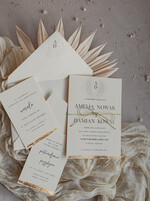 Zaproszenia ślubne z perełkami / tłoczeniem zaproszenia ślubne z tłoczeniem, minimalistyczne zaproszenie na ślub złocone, suchy przetłok złocone zaproszenie na ślub cywilny perły19