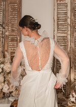 Panna Młoda Bolerka bolerka, narzutki, sweterki slubne bolerko z koralikami, przezroczyste bolerko ślubne z koralikami, bolerko do sukni ślubnej, ślubne narzutka z koralikami 4