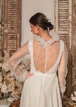 Panna Młoda Bolerka bolerka, narzutki, sweterki slubne bolerko z koralikami, przezroczyste bolerko ślubne z koralikami, bolerko do sukni ślubnej, ślubne narzutka z koralikami 5