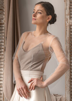 Panna Młoda Bolerka bolerka, narzutki, sweterki delikatne bolerko na ślub, bolerko dopasowane do ciała, bolerko z odkrytymi plecami, eleganckie bolerko na letni ślub2