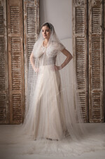 Panna Młoda Bolerka bolerka, narzutki, sweterki ślubne bolerkadługi koralikowy płaszczyk do sukienki ślubnej, cienki płaszczyk ślubny z koralikami długi z kapturem 9