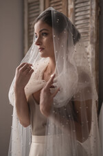 Panna Młoda Bolerka bolerka, narzutki, sweterki ślubne bolerkadługi koralikowy płaszczyk do sukienki ślubnej, cienki płaszczyk ślubny z koralikami długi z kapturem 6