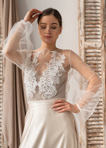 Panna Młoda Bolerka bolerka, narzutki, sweterki śliczne bolerko ślubne z koronką, koronkowe bolerko do sukni ślubnej, delikatne bolerko ślubne, koronkowa narzutka ślubne 2