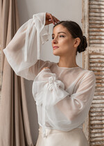 Panna Młoda Bolerka bolerka, narzutki, sweterki piekne bolerko ślubne z koronką na plecach, koronkowe bolerko do sukni ślubnej, delikatne bolerko ślubne, koronkowa narzutka ślubne4