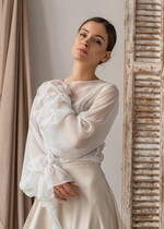 Panna Młoda Bolerka bolerka, narzutki, sweterki piekne bolerko ślubne z koronką na plecach, koronkowe bolerko do sukni ślubnej, delikatne bolerko ślubne, koronkowa narzutka ślubne7